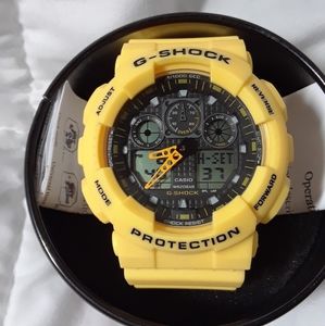 Casio G-Shock GA-100 YELLOW Resin Men's Watch